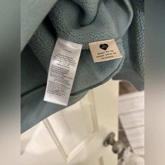 Madewell (Re)sourced Sherpa sweatshirt Sage Size M - Picture 6 of 10